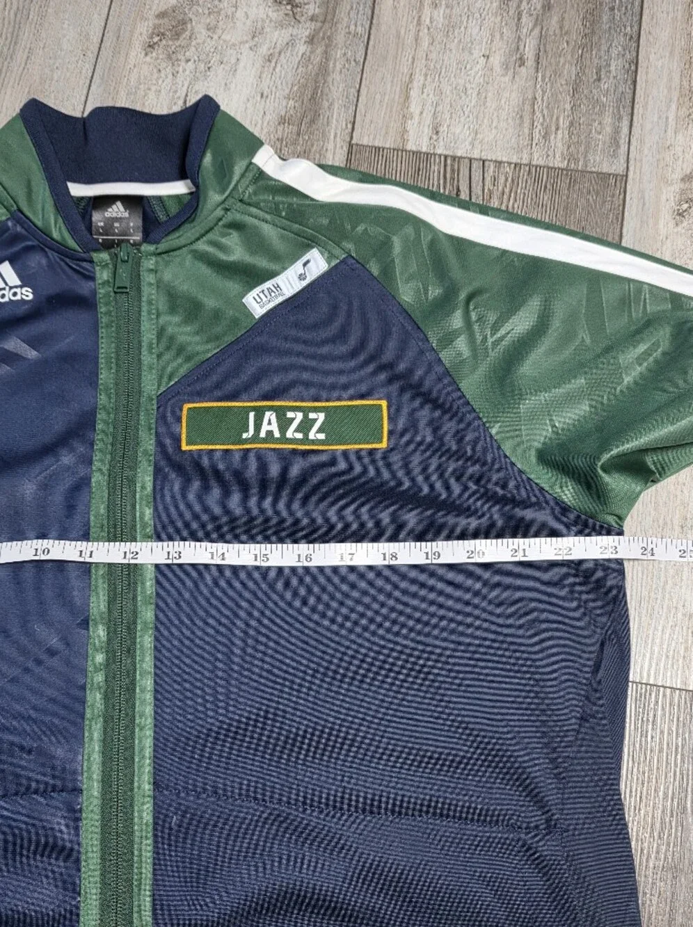 Adidas Utah Jazz Offical 2013 On-court Full Zip Jacket Sz Lg